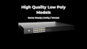 create low poly cybersecurity 3d assets