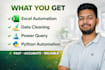 automate excel tasks, data cleaning, power query and python automation