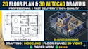 create professional autocad 2d drawing and 3d designs