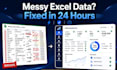 clean, organize, automate excel data and build CRM spreadsheets with analytics