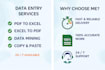 do data entry, PDF to excel and excel to PDF conversion fast