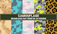 do camouflage seamless pattern design 12 hours