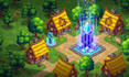 create top down pixel art tileset, rpg game asset, 2d pixel tilemap