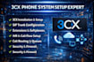 install 3cx voip phone system sip trunk extensions troubleshoot call flow