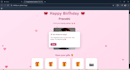 create a custom birthday surprise page with animations and personal message