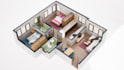 create 3d flower models, floor plans, architectural renders and 3d prints