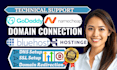 connect or point godaddy domain to web hosting netlify shopify  email