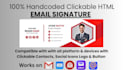 design HTML email signature, clickable html email signature, outlook signature