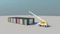modular construction animation, prefab building, and container house animation