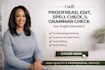 proofread, edit, spell check and grammar check your english document