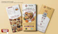 design professional restaurant menu, food flyer, and trifold menu