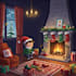 create christmas children book illustrations