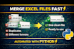clean messy excel data, fix errors and merge files