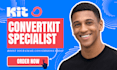 setup convertkit newsletter convertkit email sequence expert kit landing page