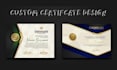 create modern certificate design, award recognition, custom diploma certificate