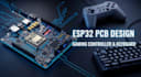 design esp32 retro game controller, custom gaming pcb and keyboard board
