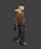 psx game character design,retro style model, ps1,ps2 model, low render psx model