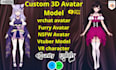 create 3d anime avatar, custom vrchat avatar, vrm 3d model, 3d anime vtuber