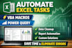 be your excel vba macros expert, power query and excel automations, cleanup