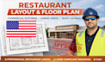 draw restaurant floor plan commercial kitchen layout permit ready blueprint