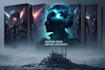 design a cinematic sci fi book cover that sells