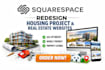 redesign squarespace housing project website real estate development website