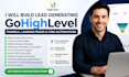 build lead generating gohighlevel funnels, landing pages, crm automation