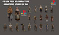 create retro stylized ps1, ps2 game character, rig, n64, game asset, animation