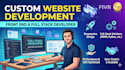 build custom website development as full stack developer, front end developer