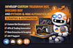 develop custom telegram bot discord bot and python n8n automation bot scraping