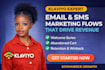 create high converting klaviyo email and SMS flows that drives revenue