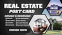 design real estate postcard, eddm postcard and direct mail flyer