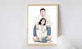 draw custom vector couple illustration for wedding gift