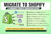 migrate ecwid wordpress website to shopify, wix woocomerce to shopify migration