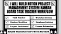 build notion project management system kanban board task tracker workflow