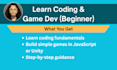 teach beginner coding and game development