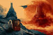 create a stunning cinematic sci fi book cover illustration