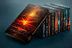 design a modern minimalist sci fi book cover