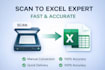 concert scan image data to excel with 100 percent accuracy