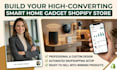 design design a smart home shopify store smart tech store iot product store