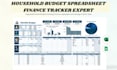 create household budget spreadsheet, finance tracker, expense tracker for etsy