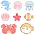 cute kawaii cartoon sticker design