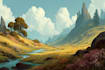 design amazing fantasy landscape