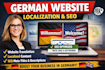 localize and optimize your website for german SEO and conversions