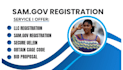 do sam gov registration, uei, cage code for government contracts llc