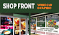 create a attractive storefront shop front window graphics vinyl stickers