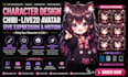 create top tier character design cute chibi live2d avatar live expression motion
