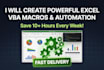 create excel vba macros, automate tasks, and build custom excel vba solutions