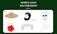 hand draw a simple logo or illustration