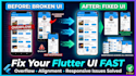 fix flutter UI bugs and improve app design